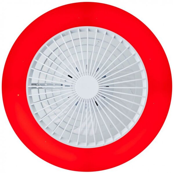 Brilliant G60020/05 Stmívatelné LED svítidlo SALERNO BÍLÉ s reverzním VENTILÁTOREM + funkce LED