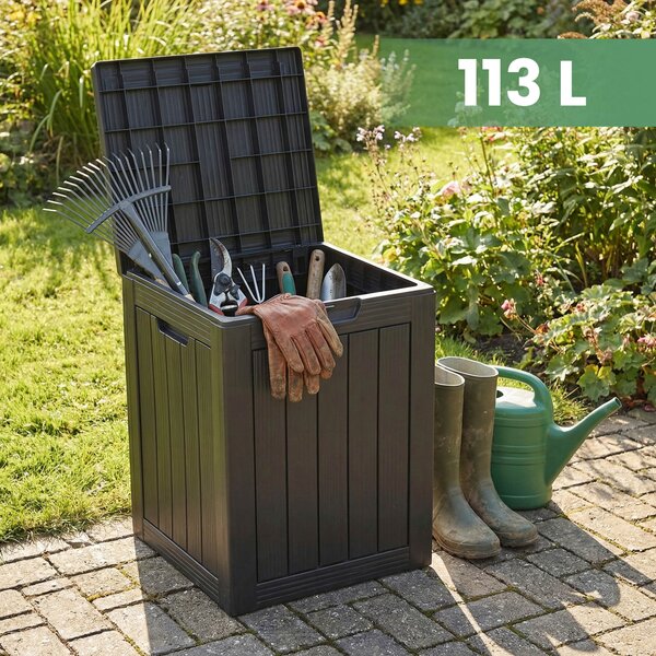Zahradní box 113 L (černá). Akce -13%
