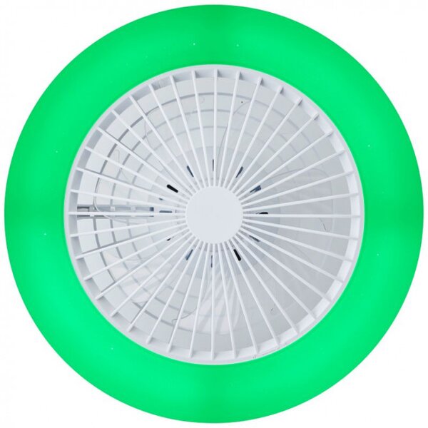 Brilliant G60020/05 Stmívatelné LED svítidlo SALERNO BÍLÉ s reverzním VENTILÁTOREM + funkce LED