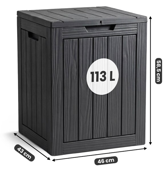 Zahradní box 113 L (černá). Akce -13%