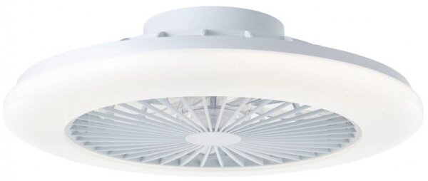 Brilliant G60020/05 Stmívatelné LED svítidlo SALERNO BÍLÉ s reverzním VENTILÁTOREM + funkce LED