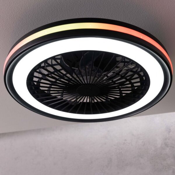 Brilliant G99280/06 Stmívatelné LED svítidlo PALMERO s reverzním VENTILÁTOREM + funkce LED