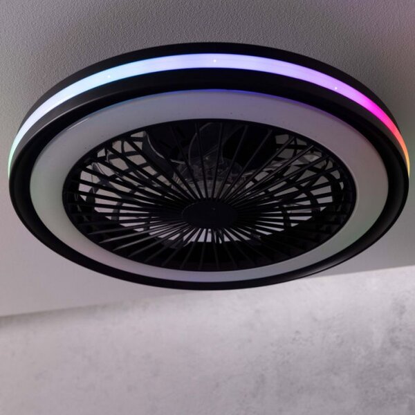 Brilliant G99280/06 Stmívatelné LED svítidlo PALMERO s reverzním VENTILÁTOREM + funkce LED
