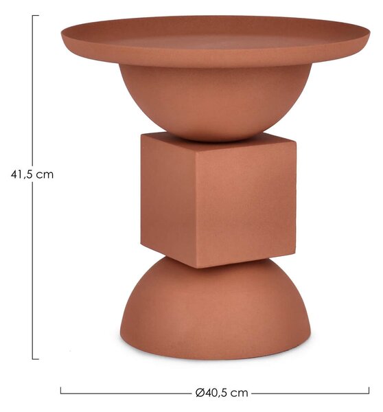 Konferenční stolek Solis ⌀40.5 cm terakotový