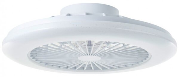 Brilliant G60020/05 Stmívatelné LED svítidlo SALERNO BÍLÉ s reverzním VENTILÁTOREM + funkce LED