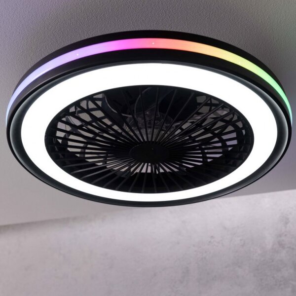 Brilliant G99280/06 Stmívatelné LED svítidlo PALMERO s reverzním VENTILÁTOREM + funkce LED