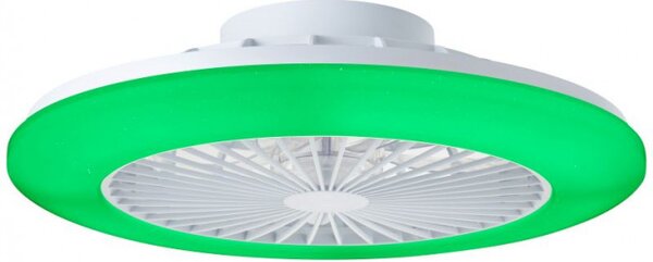 Brilliant G60020/05 Stmívatelné LED svítidlo SALERNO BÍLÉ s reverzním VENTILÁTOREM + funkce LED