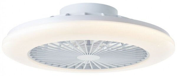 Brilliant G60020/05 Stmívatelné LED svítidlo SALERNO BÍLÉ s reverzním VENTILÁTOREM + funkce LED