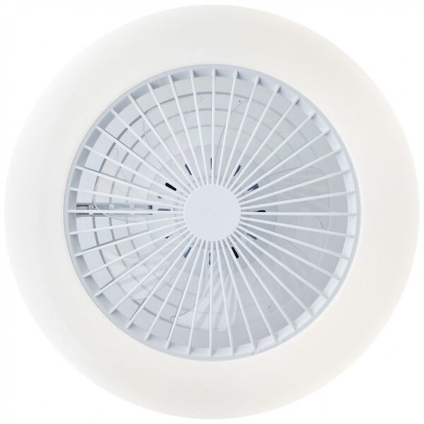 Brilliant G60020/05 Stmívatelné LED svítidlo SALERNO BÍLÉ s reverzním VENTILÁTOREM + funkce LED