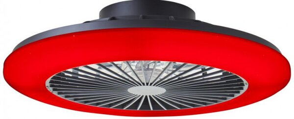 Brilliant G60020/06 Stmívatelné LED svítidlo SALERNO ČERNÉ & reverzn VENTILÁTOR + funkce LED