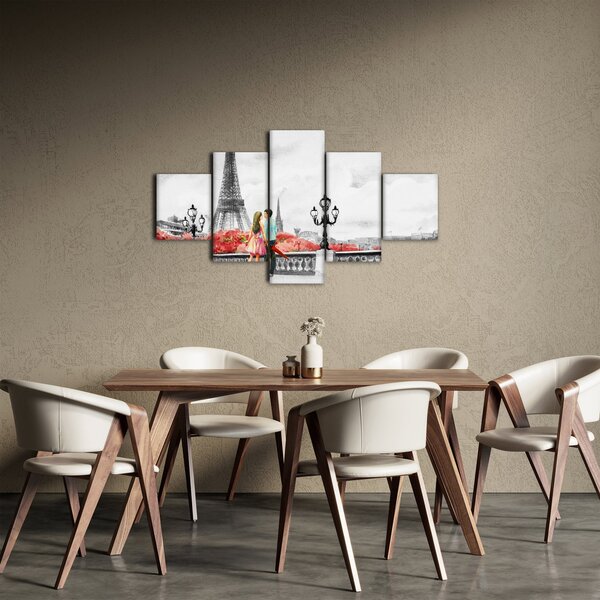 Obraz - Milenci v Paříži (125x70 cm)