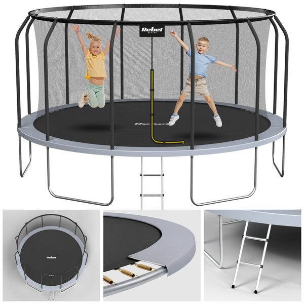 Trampolína se sítí Rebel 3,8 cm FT 14 (427-435 cm) žebříček