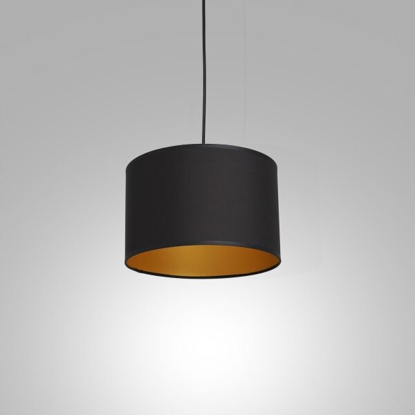 Lustr na lanku ARDEN 1xE27/60W/230V pr. 25 cm černá/zlatá