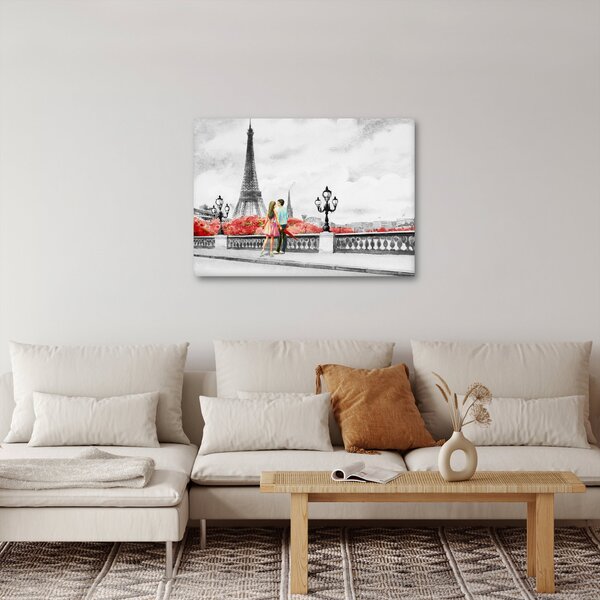 Obraz - Milenci v Paříži (70x50 cm)