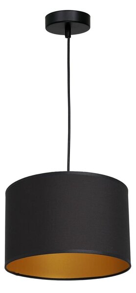 Lustr na lanku ARDEN 1xE27/60W/230V pr. 25 cm černá/zlatá