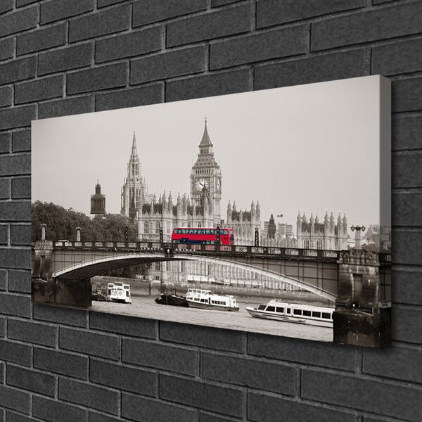 Obraz na plátně Most Londýn Big Ben 100x50 cm
