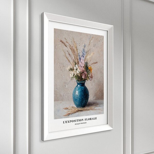 Tištěný obraz s rámem 56x75 cm Blue Vase – Styler
