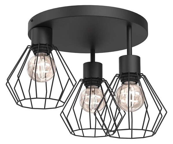 Stropní svítidlo PARKLA 3xE27/15W/230V černá