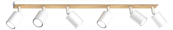 Bodové svítidlo TULON 6xGU10/8W/230V bílá/dub