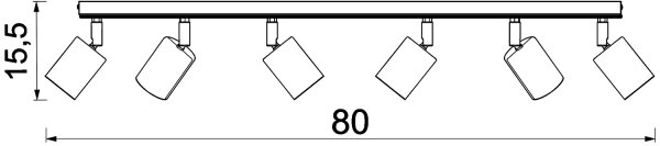 Bodové svítidlo TULON 6xGU10/8W/230V bílá/dub