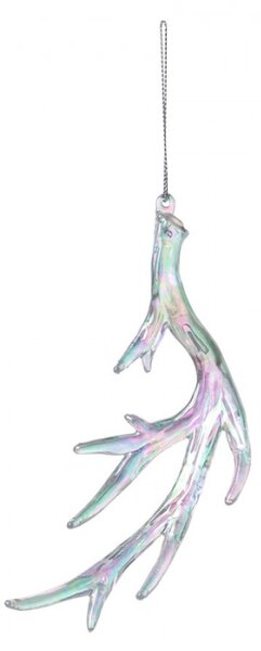 Holografická vánoční ozdoba ve tvaru paroží – 18 cm