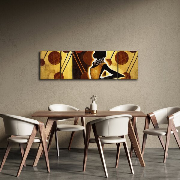 Obraz umělecké pradávné malby (170x50 cm)