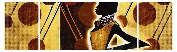Obraz umělecké pradávné malby (170x50 cm)