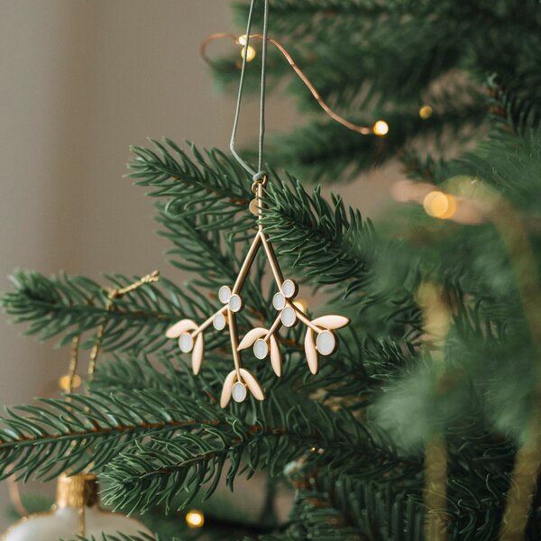 Vánoční dekorace Mistletoe 7,5 cm