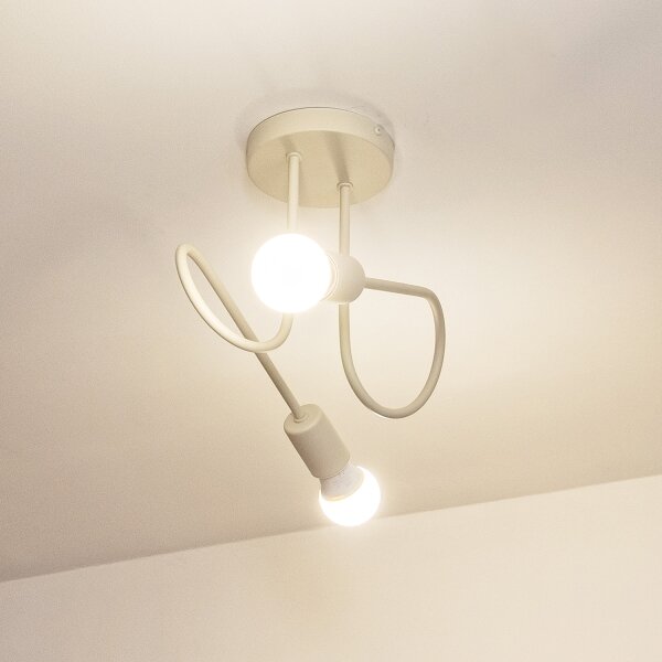 Přisazený lustr OXFORD 2xE27/15W/230V krémová