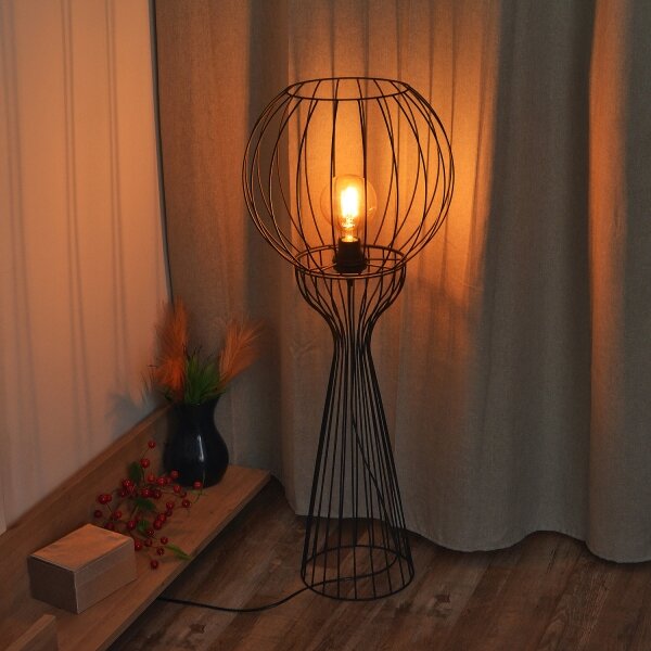 Stojací lampa MERCURE 1xE27/15W/230V černá