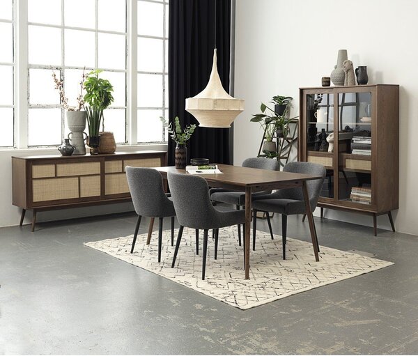 Hnědý rozkládací jídelní stůl s deskou v dubovém dekoru 150x90 cm Barrali – Unique Furniture