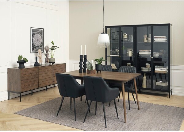 Hnědý rozkládací jídelní stůl s deskou v dubovém dekoru 150x90 cm Barrali – Unique Furniture