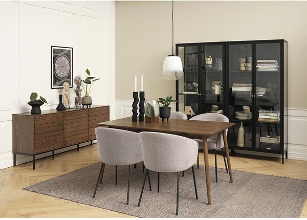 Hnědý rozkládací jídelní stůl s deskou v dubovém dekoru 150x90 cm Barrali – Unique Furniture