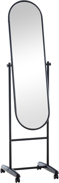 Stojící zrcadlo Nane Oval 317228 - 155x40x42 cm - Černá