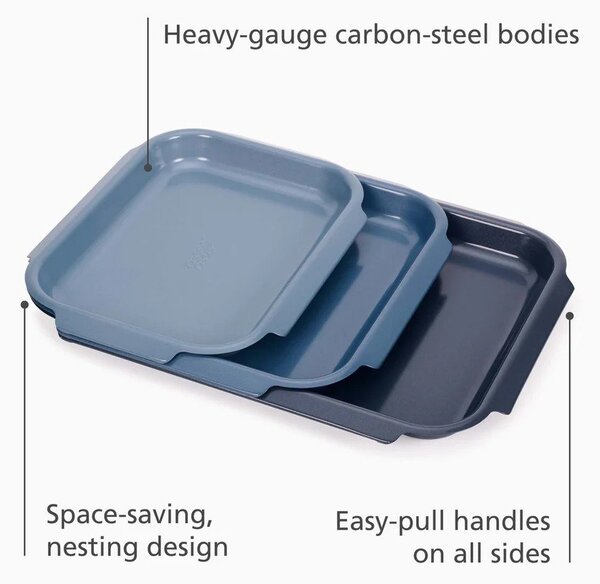 Plechy v sadě 3 ks 41x30 cm Nest™ Bake – Joseph Joseph