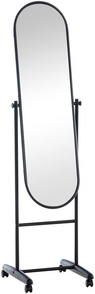 Stojící zrcadlo Nane Oval 317228 - 155x40x42 cm - Černá
