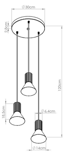 Zelené kovové závěsné svítidlo ø 30 cm Niru – Sollux