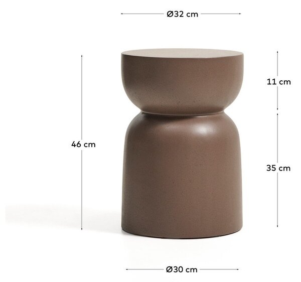 Betonový kulatý zahradní stolek ø 32 cm Garbet – Kave Home