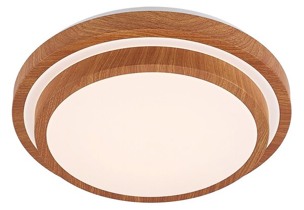 Stropní Lampa Lindby, Vaako, Dřevo, Pracovna, Plast, Moderní