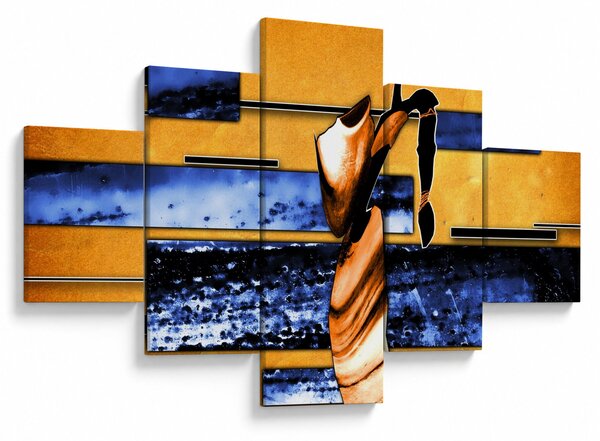 Obraz abstraktní malby (125x70 cm)