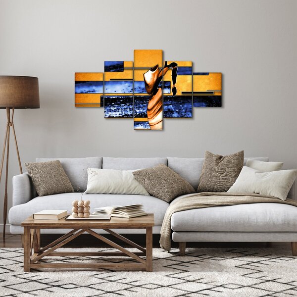 Obraz abstraktní malby (125x70 cm)
