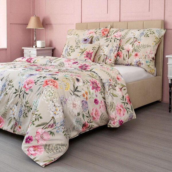 Kvalitex Saténové povlečení Botanica elegance 1x 140/200, 1x 70/90cm