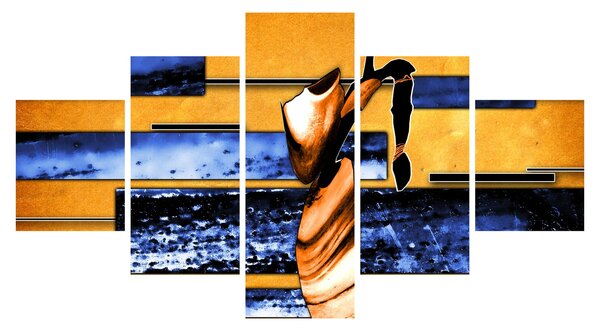 Obraz abstraktní malby (125x70 cm)