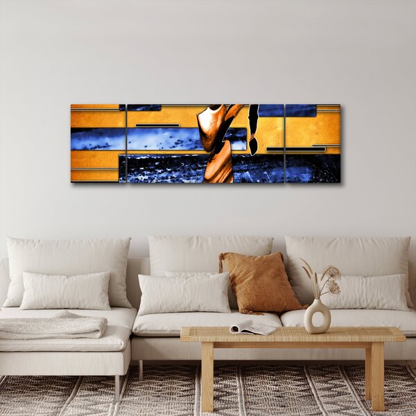 Obraz abstraktní malby (170x50 cm)