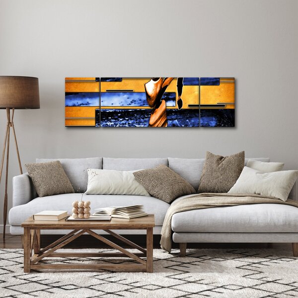 Obraz abstraktní malby (170x50 cm)