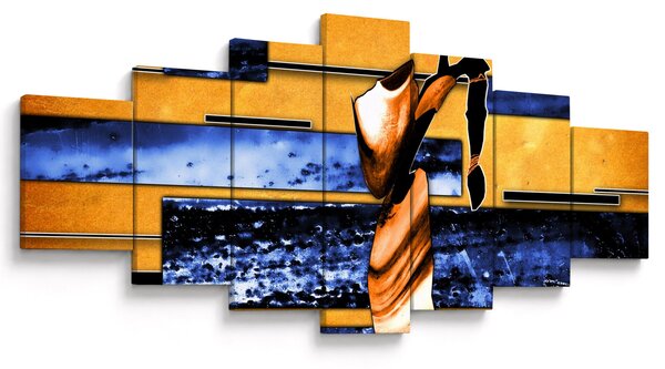 Obraz abstraktní malby (210x100 cm)