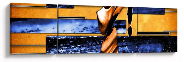 Obraz abstraktní malby (170x50 cm)