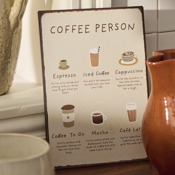 Plechová cedule Coffee Person