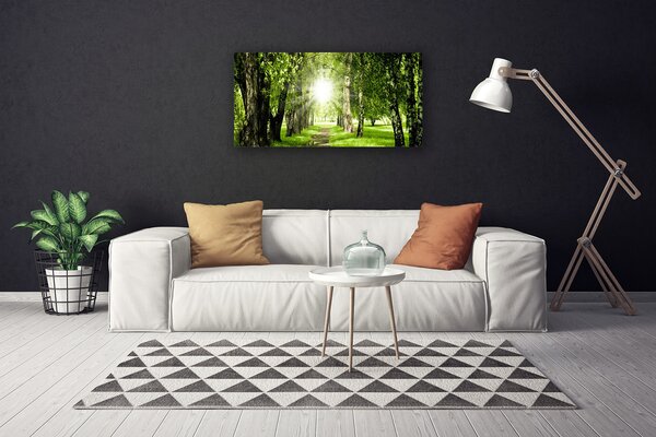 Obraz na plátně Les Slunce Stezka Příroda 140x70 cm