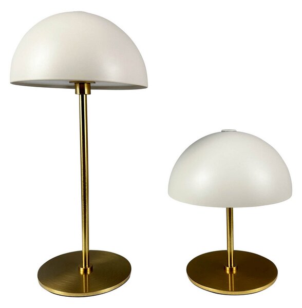 Stolní lampa Dyberg Larsen, Along, stmívatelné, Béžová, Obývací pokoj, Kov, Skandinávský